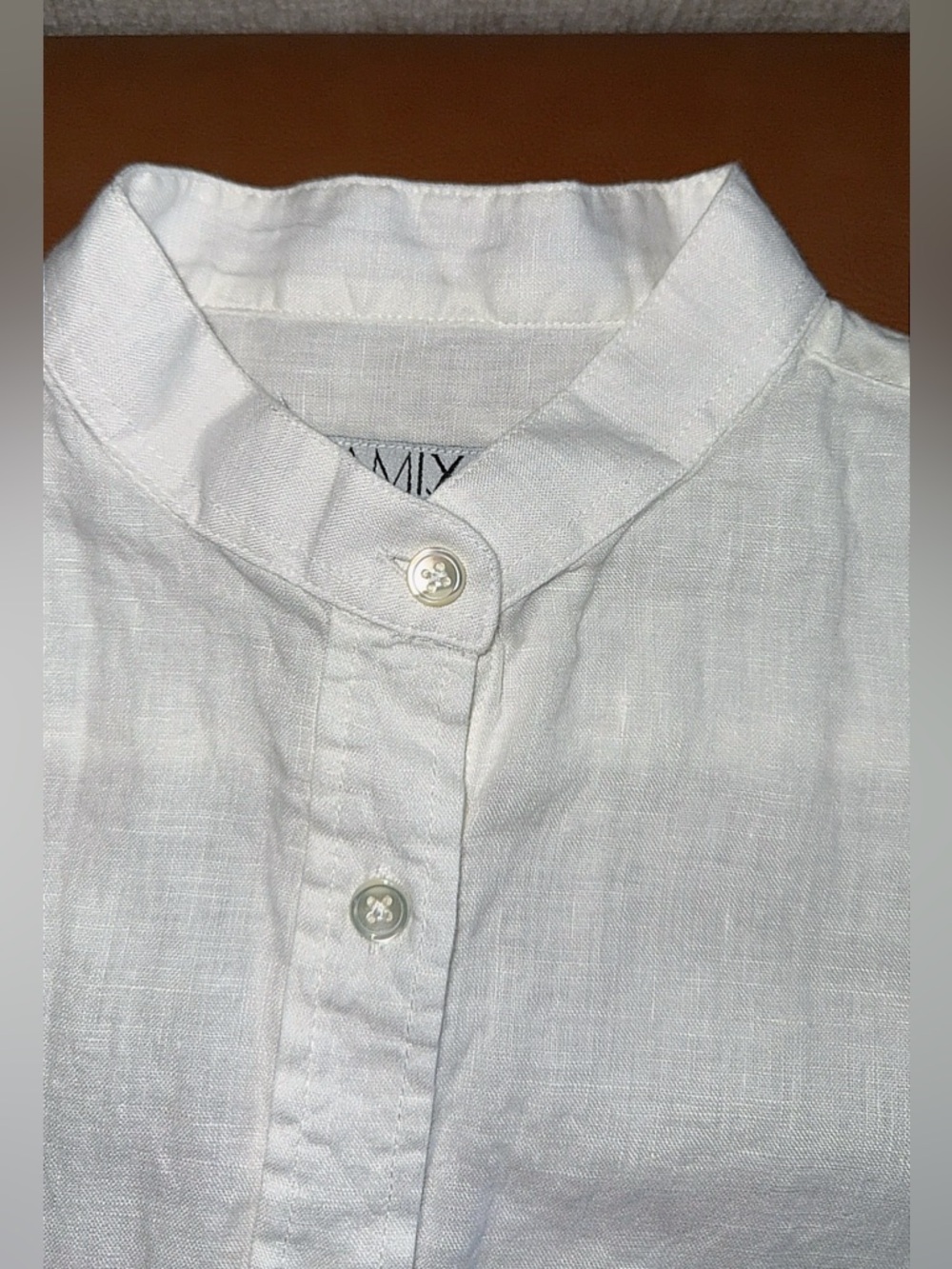 Like New Camixa Lina White Linen Button Down Shirt Size: XS - Picture 8 of 14